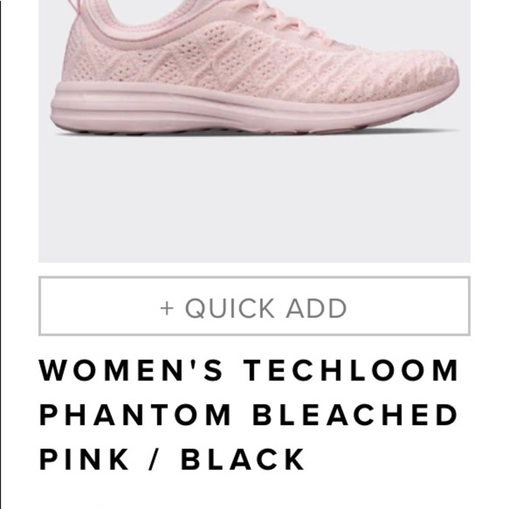 Workout Wear. NWOT Women’s Techloom Phantom Pink/ white runners. Size 8.5